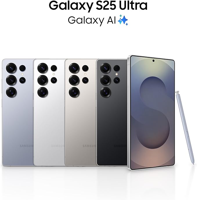 Samsung Galaxy S25 Ultra, Yapay Zeka(AI) Telefon, 12GB RAM, 512GB Hafıza, Titanyum Siyah, Android Akıllı Telefon, 200MP Kamera, S Pen, Uzun Pil Ömrü (Samsung Türkiye Garantili)