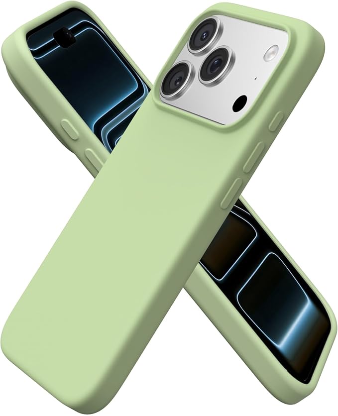 iPhone 17 Pro Uyumlu Silikon Telefon Kılıf Arka Kapak Koruma Leke Tutmaz Kolay Temizlenen Kutulu Özel Hediye İnce Hafif Dayanıklı Kaymaz Modern Tasarım Orijinal Lansman Kalitesinde (Yeşil)