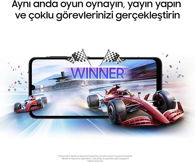 Samsung Galaxy A07 LTE, Android Akıllı Telefon, 4GB RAM, 128GB Hafıza, Siyah, Büyük Ekran, 6 nm işlemcisiyle (Samsung Türkiye Garantili)