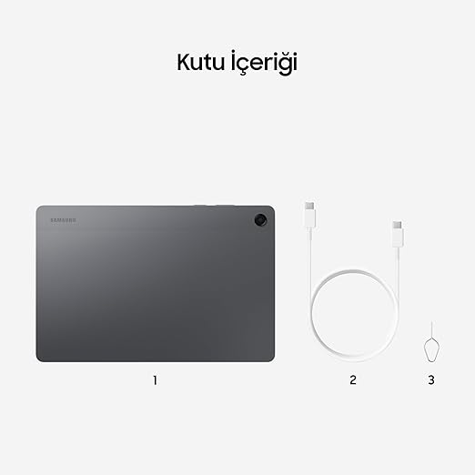 Samsung Galaxy Tab A11+, Android Tablet, Gri, WiFi Destekli, 6GB RAM, 128GB Depolama Alanı, 11 İnç (Samsung Türkiye Garantili)
