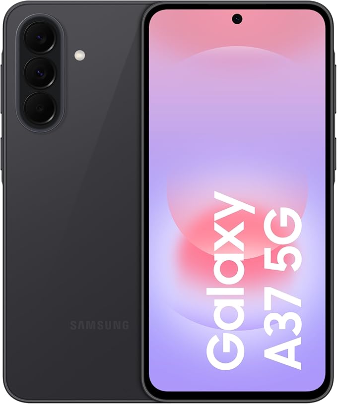 Samsung Galaxy A37 5G Android Akıllı Telefon, 256GB Hafıza, 8GB RAM, Antrasit, 6 Nesil OS Güncellemesi, Geniş Ekran, Üçlü Kamera (Samsung Türkiye Garantili)