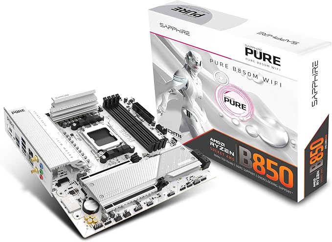 SAPPHIRE ANAKART AMD AM5 MATX PURE B850M WIFI 52123-02-40G