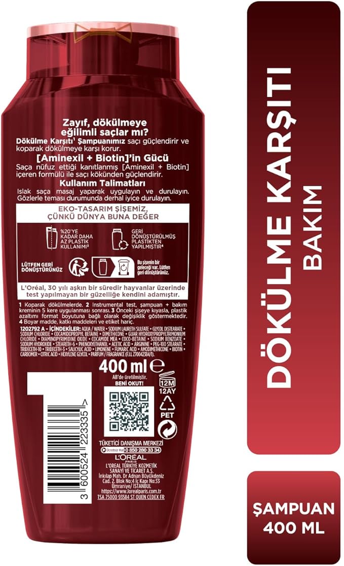 L'Oreal Paris Elseve Komple Direnç Dökülme Karşıtı Şampuan 400 ml