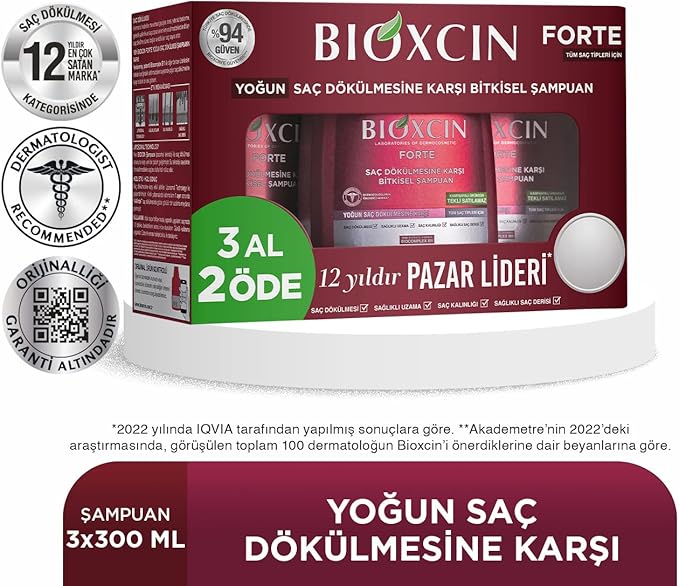 Bioxcin Forte Şampuan 300ml 3al2 Öde