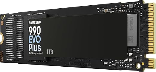 Samsung Dahili SSD 990 Evo Plus NVMe M.2 PCIe 4.0 x 4/5.0x2, 1 TB, 7150MB/s'ye kadar Okuma Hızı, Akıllı Turbo Write 2.0, Oyun ve Çalışma için Mükemmel, MZ-V9S1T0BW