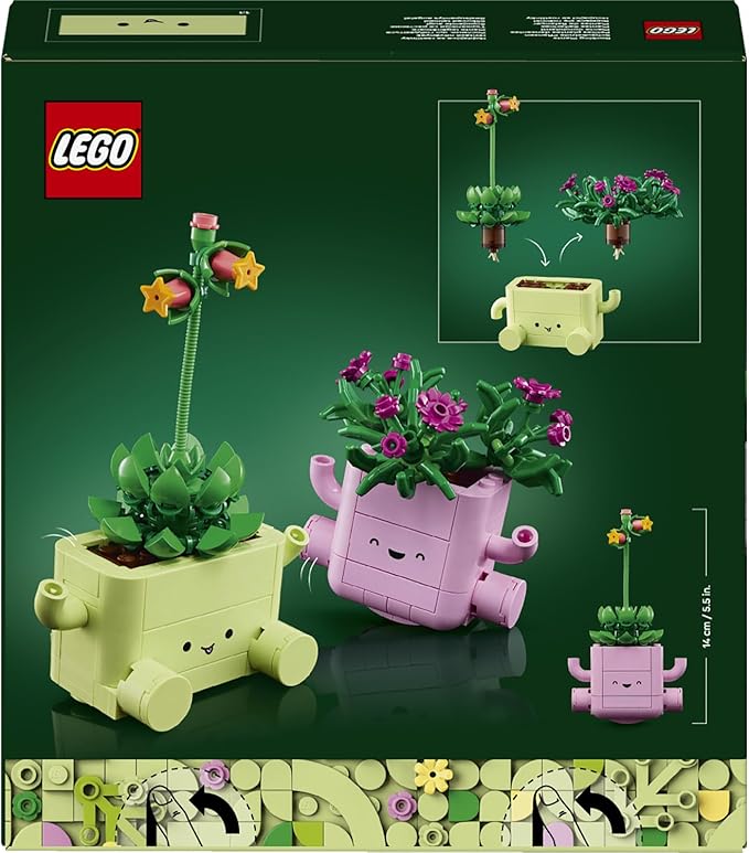 LEGO Botanicals Sallanan Bitkiler 11506-9 Yaş ve Üzeri Kız ve Erkek Çocuklar için 2 LEGO Bitki İçeren Yaratıcı Oyuncak Yapım Seti, Çocuklar için Doğum Günü Hediyesi Fikri (253 Parça)