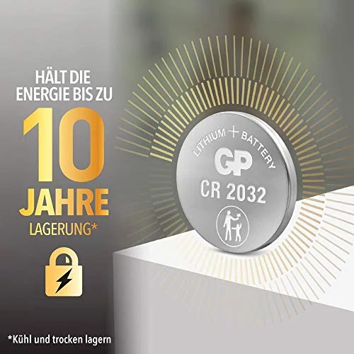 GP CR2032 3v Lithium Knopfzellen, 20 Stück Li-Mn Knopfbatterien CR 2032 - 3 Volt im 20-er Pack, Batterien einzeln entnehmbar (GP Batteries Markenprodukt)