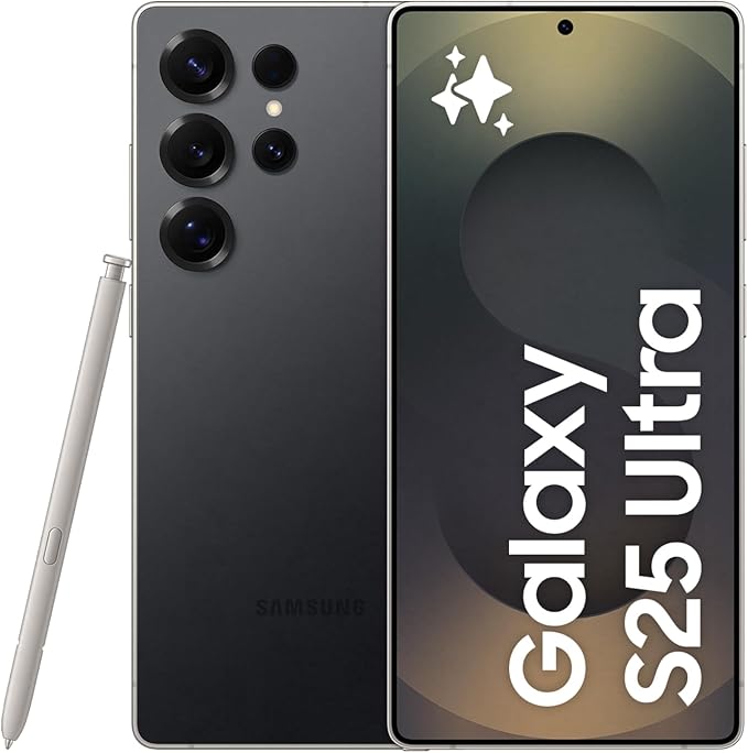 Samsung Galaxy S25 Ultra, Yapay Zeka(AI) Telefon, 12GB RAM, 512GB Hafıza, Titanyum Siyah, Android Akıllı Telefon, 200MP Kamera, S Pen, Uzun Pil Ömrü (Samsung Türkiye Garantili)