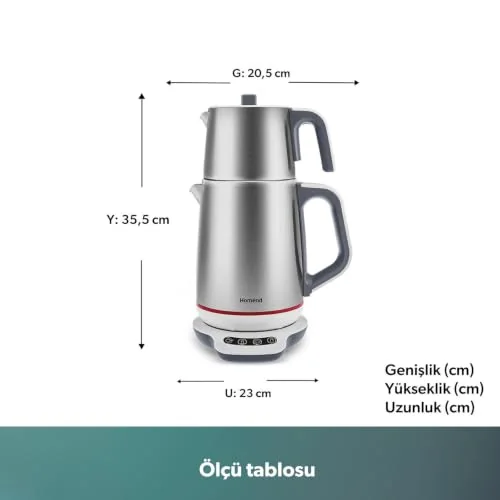 Homend Homend Royaltea 1709H Dokunmatik Konuşan Çelik Çay Makinesi Inox