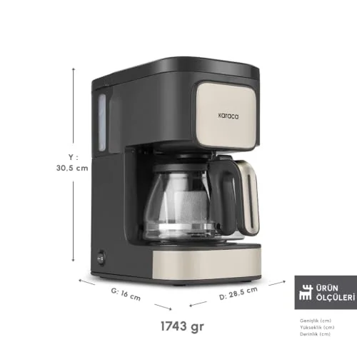 Karaca Karaca Just Coffee Aroma 2 In 1 Filtre Kahve ve Çay Demleme Makinesi