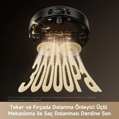 MOVA MOVA MOBIUS 60 MopSwap™ Sistemli Robot Süpürge, 30.000 Pa Emiş Gücü, Dinamik Emiş Koruma Sistemi, 8 cm’ye Kadar Engel Aşma, 100 °C ile Yıkama Sistemi, 3 Yıl Garanti