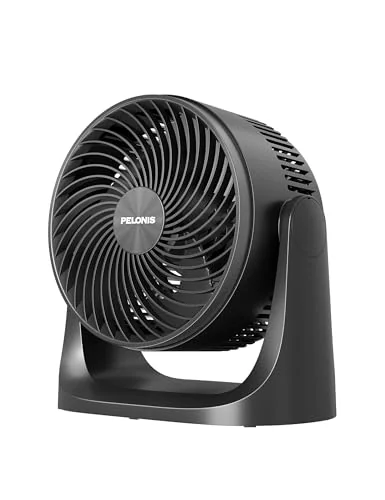 PELONIS Pelonis Küçük Oda - Masa Fanı, 38dB Sessiz Çalışma, 100° Dikey Hareket, 3 Kademeli Güç, Siyah