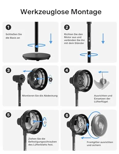 PELONIS Pelonis Uzaktan Kumandalı Vantilatör, 36dB Sessiz Çalışma, Hız Ayarı, 60-111cm Ayarlanabilir Yükseklik, Dikey ve Yatay Eksende Salınım, 35 Watt