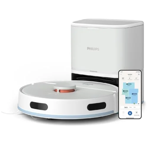 Philips Philips 2000 Serisi Islak Kuru Moplu İstasyonlu Robot Süpürge, HomeRun Uygulaması, LDS Radar Navigasyon, Beyaz, XU2100/20