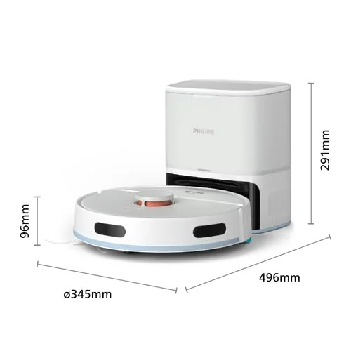 Philips Philips 2000 Serisi Islak Kuru Moplu İstasyonlu Robot Süpürge, HomeRun Uygulaması, LDS Radar Navigasyon, Beyaz, XU2100/20