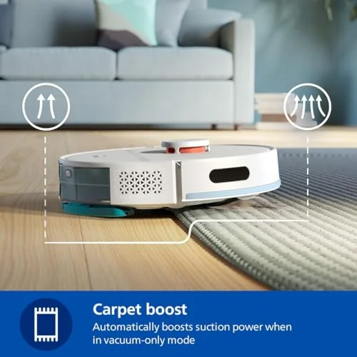 Philips Philips 2000 Serisi Islak Kuru Moplu İstasyonlu Robot Süpürge, HomeRun Uygulaması, LDS Radar Navigasyon, Beyaz, XU2100/20