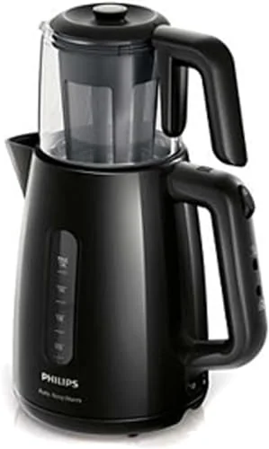 Philips Philips Daily Collection Çay Makinesi - Otomatik Sıcak Tutma, 1.9L Su Isıtıcısı, 0.9L Cam Demlik, Hızlı Kaynatma 1700W, Kireç Filtresi, Kolay Dökme İçin Kablosuz Taban (HD7301/00)