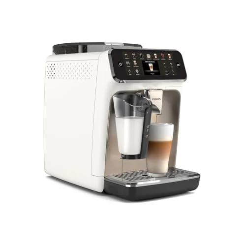 Philips Philips Ev Aletleri Türkiye 5500 Serisi LatteGo Tam Otomatik Espresso Makinesi EP5543/90-20 İçecek, Beyaz Krom