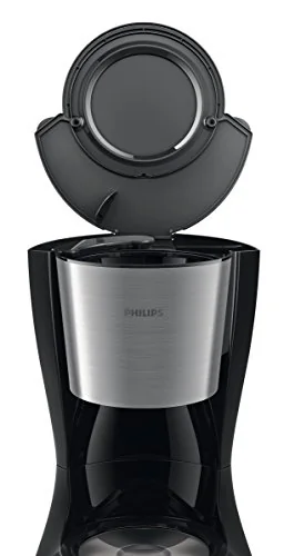 Philips Philips Filtre Kahve Makinesi, 1,2 Lt Kapasite, Otomatik Kapanma, Cam Demlikli, Kolay Doldurma, Zamanlayıcı, Siyah ve Metal, HD7459/20