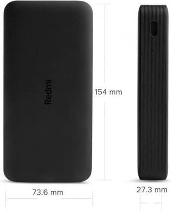 Xiaomi Redmi 20000 Mah Powerbank Taşınabilir Hızlı Şarj Cihazı - Siyah