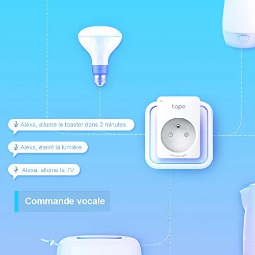 Tapo P100 2-Pack , Akıllı Mini Wi-Fi Soketi, Amazon Alexa ve Google Home ile Çalışır, Uzaktan Kontrol, Cihaz Paylaşımı, Hub Gerekmez