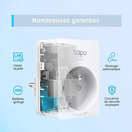Tapo P100 2-Pack , Akıllı Mini Wi-Fi Soketi, Amazon Alexa ve Google Home ile Çalışır, Uzaktan Kontrol, Cihaz Paylaşımı, Hub Gerekmez
