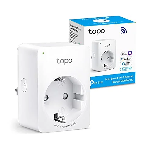 Tapo P110, Mini Akıllı Wi-Fi Soketi, Enerji İzleme, Amazon Alexa ve Google Home ile Çalışır, Uzaktan Kontrol, Cihaz Paylaşımı, Hub Gerekmez
