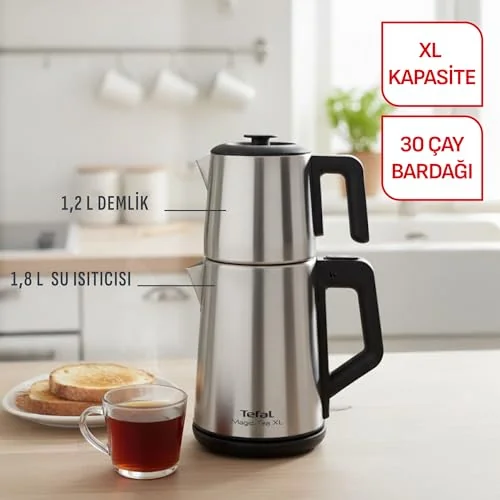 Tefal Tefal Magic Tea XL Paslanmaz Çelik Gövdeli 1650 Watt Çay Makinesi - Inox