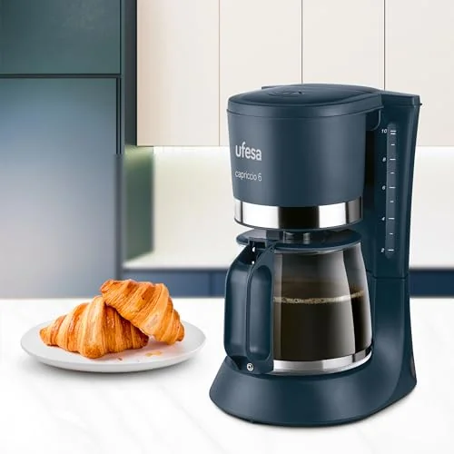 Ufesa Ufesa Filtre Kahve Makinesi CG7114 Capriccio, 6 Fincan, 600 W, 0.6 L, Kalıcı Filtre, Damlama Durdurma, Otomatik Kapanma, Siyah
