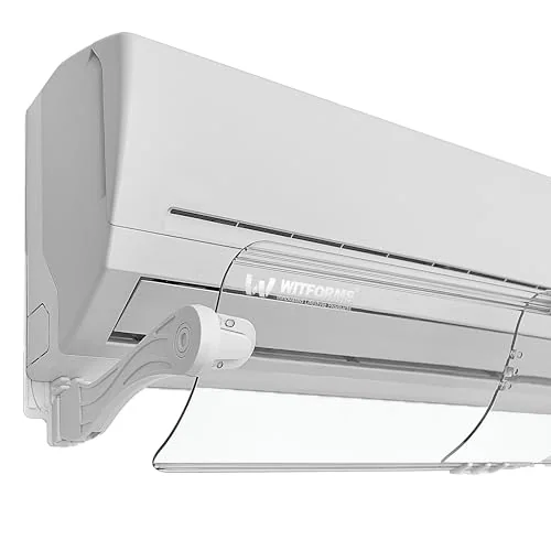WITFORMS WITFORMS/PREMIUM PLUS - Bölünmüş klimalar için uygun ayarlanabilir AC hava deflektörü. Soğutma ve ısıtma sirkülasyonunu geliştirin - Havalandırma Uzunluğu (60 ila 110 cm)